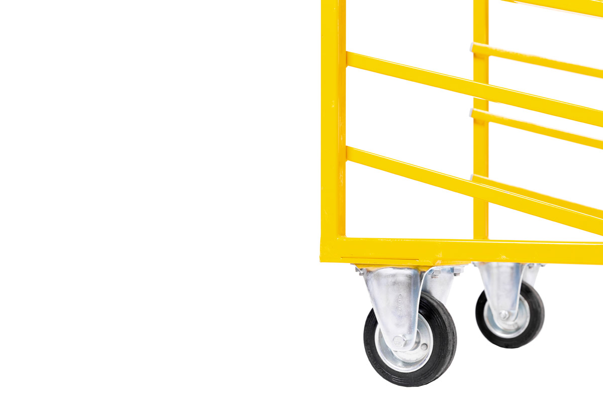 Wózek na organizery Nors i pojemnik Euro. Mobilny regał warsztatowy, garażowy, serwisowy.